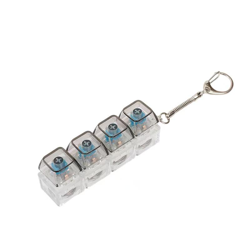 Silent Luminous Mechanical Keyboard Keychain: Cross-Border Adult Decompression Toy & Switch Tester