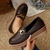 Scarpe platform muffin primavera e autunno nuove pelle morbida tacco zeppa basso scarpe basse stile britannico retrò marrone scarpe comode
