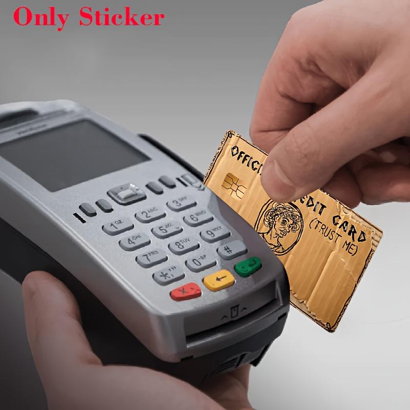 Sjov Kreditkort Klistermærke 2D Flad Skin PVC Vandtæt Betalingskort Cover Decal Bankkort Beskytter Ingen Bobler EBT Gave