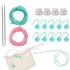 Colorful Stitches Stopper Set Silicone Knitting Needle Stopper Kit  Sewing Supplies