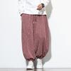 Autumn Winter Men Corduroy Harem Pants Men Loose Wide Leg Lantern Pants Chinese Print Casual Trousers Men