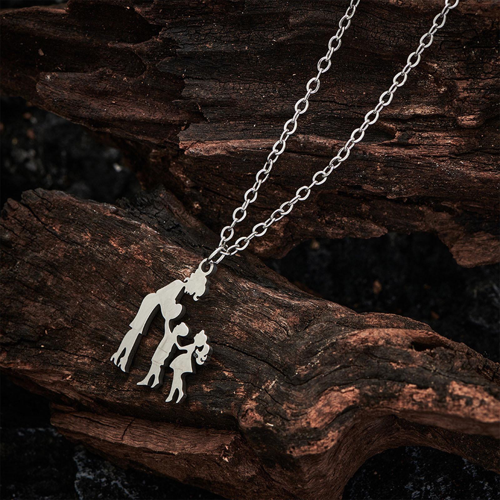 

Ожерелье Просто милые ожерелья с подвеской из нержавеющей стали Подвеска для мамы и дочки Ожерелье с подвесками Ювелирные изделия Подарок на день матери Изысканные ожерелья для женщин и девочек C