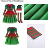 Sweet And Fresh Kids Clown Outfit Elegant Mid-length Dress Set For Festive Occasions
