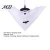 Hanging Ghost Decoration Halloween Decoration, Cute Flying White with Witch Hat Spooky Figure And Bat Pattern for Indoor Outdoor Yard Patio Home