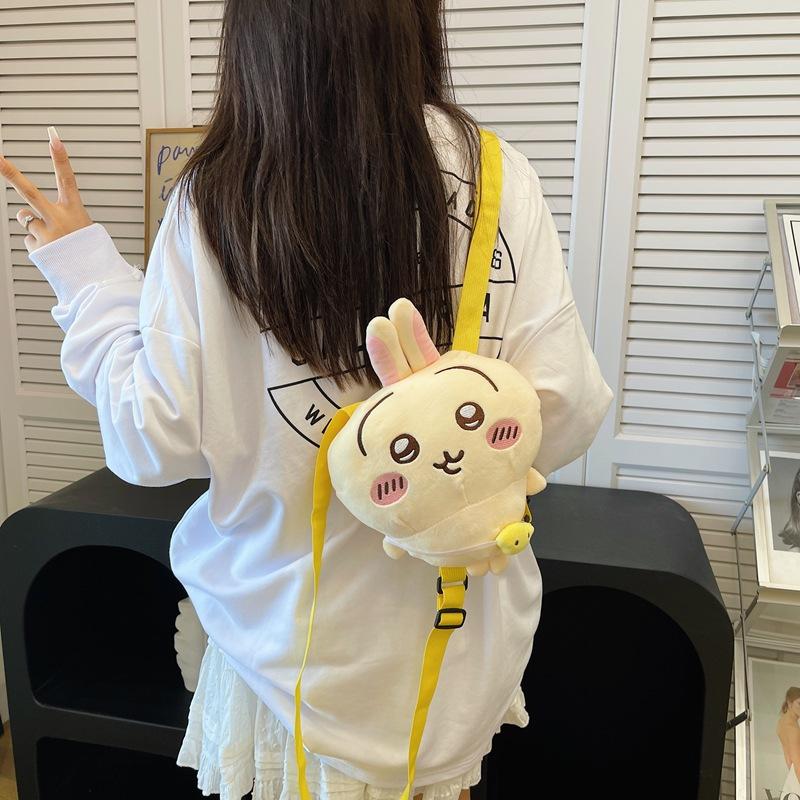 Plush Doll Backpack Ins Japanese Hong Kong Style Doll Backpack Plush Bag Tide Women's Backpack