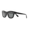 Edgy Beauty Injection Molded Frames Irregular Sunglasses Men's Black
