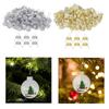 DIY Round Christmas Ornament Tops Caps Gold Hanger Accessories Ball Cover for Elegant Xmas Party Decor
