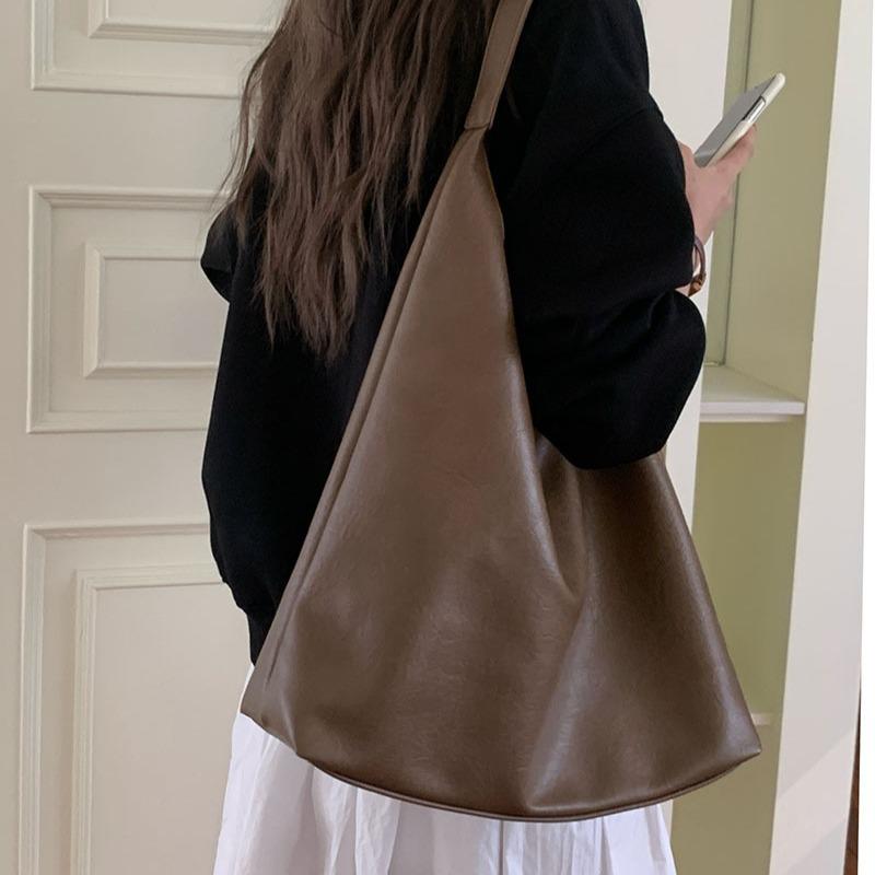 New Textured Soft Leather Large Capacity Underarm Bag Commuting Lazy Style Versatile One-shoulder Tote Bag for Women