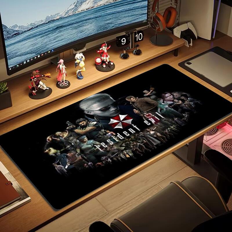 Evil Zombie Game Color Mouse Pad Large Gaming Table Cushion Non-slip Laptop Tablet Big Mousepad XXL Mat Mini PC Playmat With Lock edge