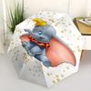 Dumbo,Elephant,Fantasy Theme Automatic Compact Folding Cute Umbrella - Portable and Durable, 8-Bone Iron Umbrella for All Weather0707079