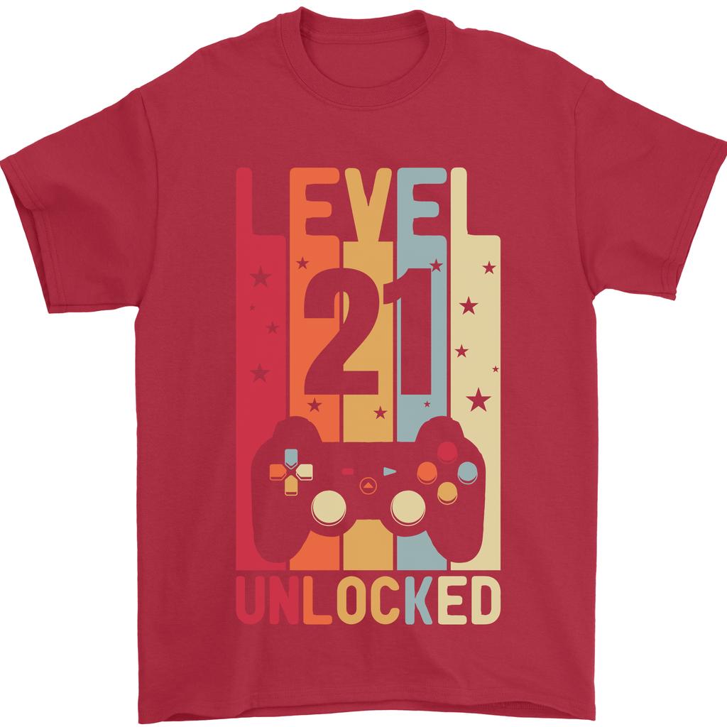 21st Birthday 21 Year Old Level Up Gaming Unisexs TShirt 100 Cotton