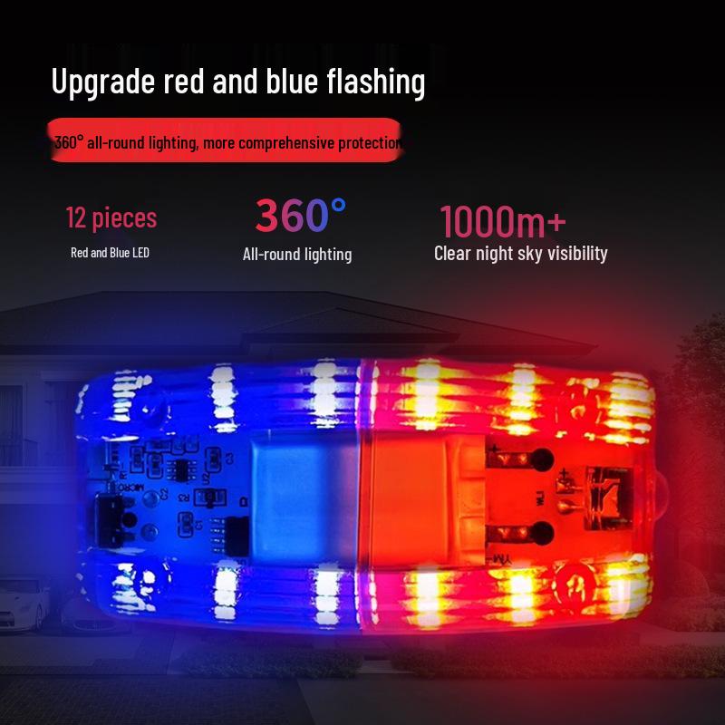 LED Red Blue Flashing Shoulder Light for Security Patrol