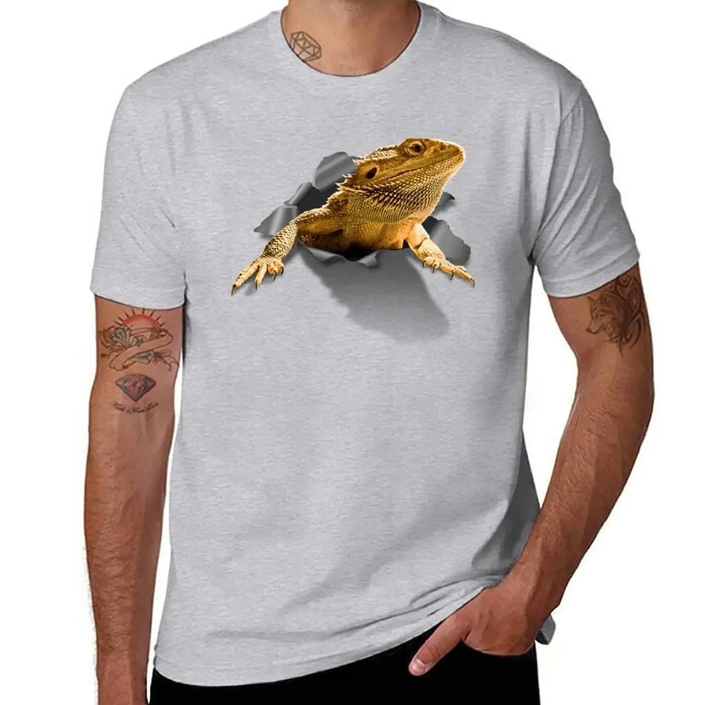 Rippen Lizard T-Shirt Quick Drying Summer Clothes Fruit of the Loom Mens T Shirts