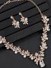3pcs Zircon Set with Artificial Crystal Earrings and Necklace, Suitable for Women To Attend Parties
