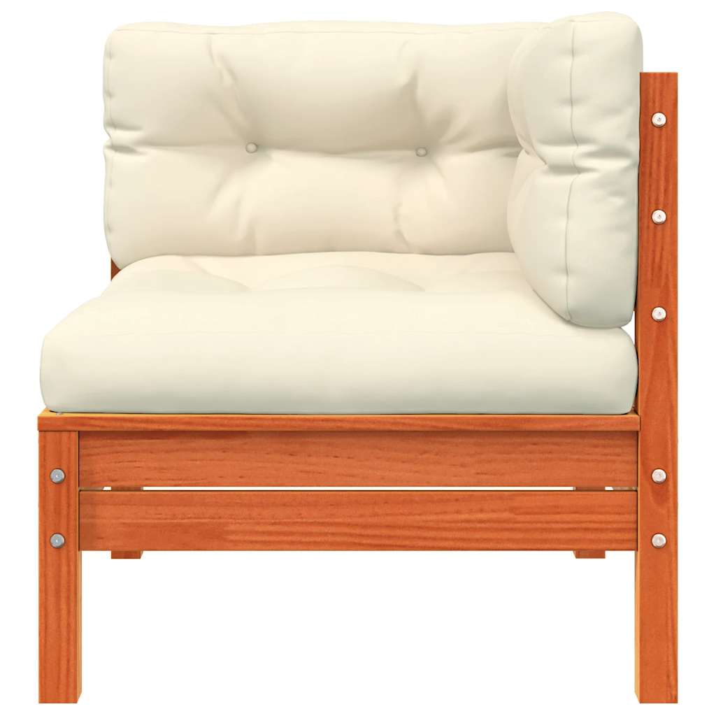 Garden Sofa with Cushions and Footstool 2 Seater