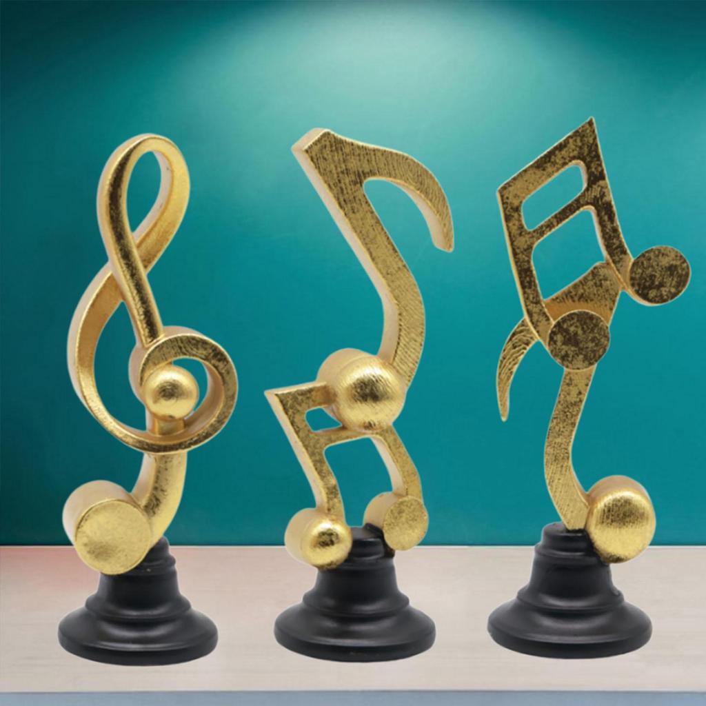 Music Note Sculpture Musical Sculpture Statue Musical Figurine Musiccal Note Statue for Office Fireplace Bedroom Desk Cabinet