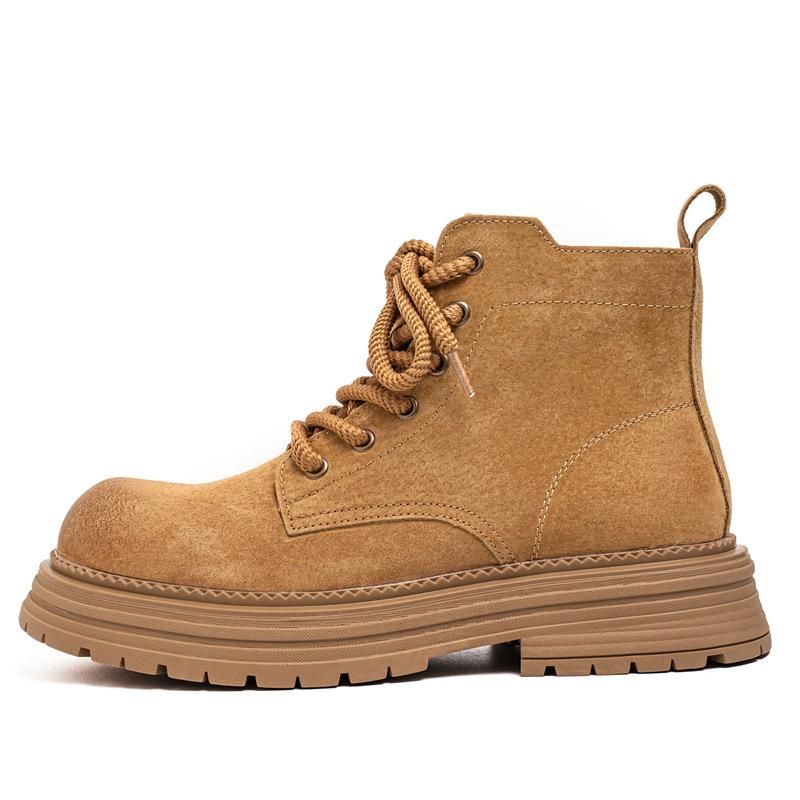 Martin Boots Men's Desert Boots New Autumn Couple Rhubarb Boots British Style High-top Men's Shoes Outdoor Tooling Boots