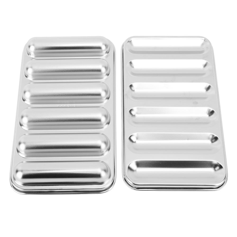 Silver Hot Dog Mold 304 Stainless Steel Sausage Baking Mold Durable Sausage Mold Multi-Purpose