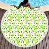 Apple Round Beach Towel Cartoon Fruit Print Beach Blanket Soft Microfiber Quick Dry Towel for Men Women Swim Pool Sport Picnic