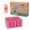 Biodegradable Strawberry Scented Dog Poop Bags with Dispenser - Thick and Durable