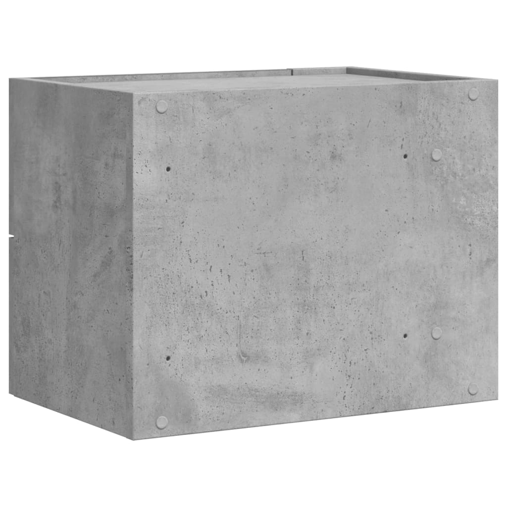 Wall Mounted Nightstand Concrete Grey 45 X 30 X 35 Cm