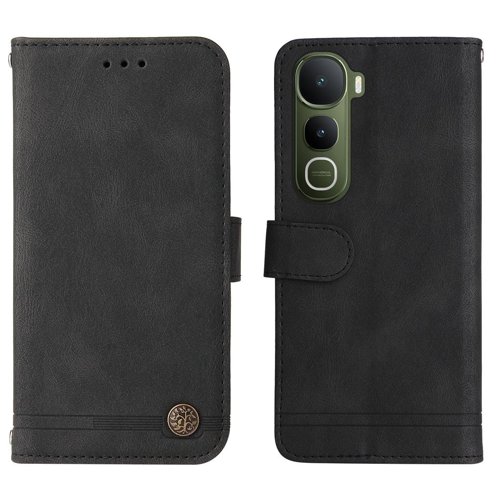 For vivo Y400 5G Leather Wallet Cases Skin Touch Phone Cover Stand with Strap