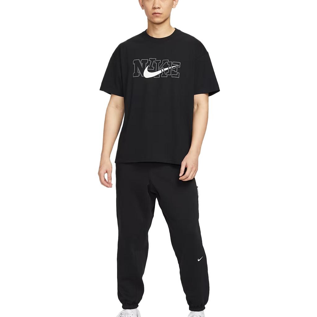 Nike Hautfreundliche Mode Vielseitiges Einfaches Kurzarm-T-Shirt Herren Tops Schwarz HJ3420-010