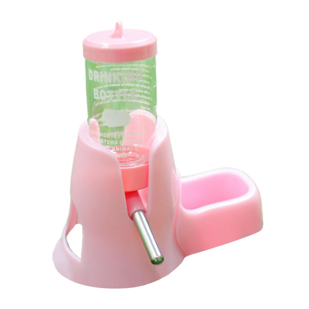 Hamster Wasserspender Kleintier Automatischer Spender Trinkwasserflasche Schalen Napf mit Futterbehälter für Meerschweinchen Ratte
