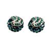 Retro Style Heavy Industry Inlaid Malachite Green Rhinestone Ice Crystal Sapphire Fashion Necklace Set Women's Versatile Earrings
