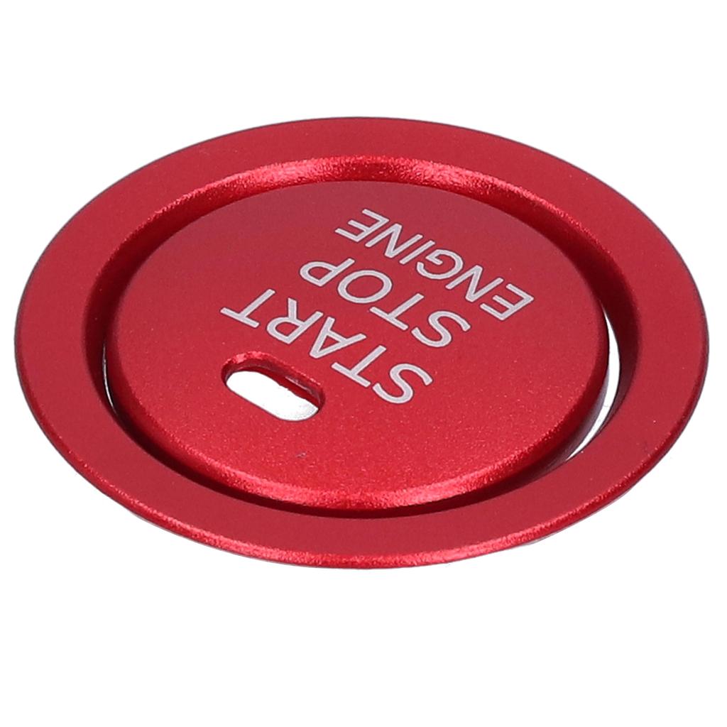 2pcs Engine Start Stop Button Trim Cover Aluminum Alloy Decoration for Car Interior