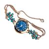 Women's Fashion Pull-Out Bracelet Watch with Diamond-Encrusted Flower Design