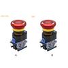 22mm Metal Emergency Stop Switch LA38 - 10A Mushroom Head Self-Locking Safety Pushbutton for Equipment
