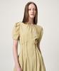 Etmont Waist Pintuck Dress, Olive Yellow