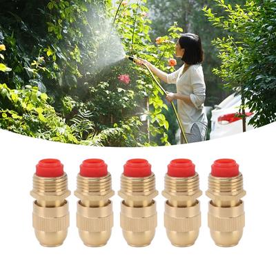 5 Stück Messing Sprühdüse G1/2 Außengewinde Wassersprühkopf Bewässerungsdüse Gartenbewässerung