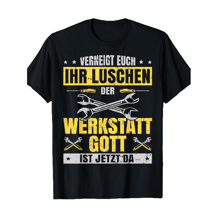 Men'S Automotive Mechanic Graphic T-Shirt - Heavy Machinery Design with Wrenches - Black Workwear Tee for Car Mechanics, DIY Enthusiasts -
