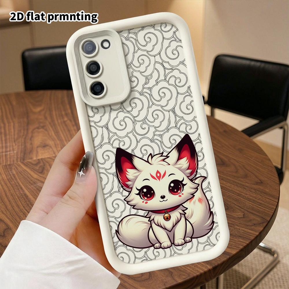 Phone Case: 2D Flat Samsung Galaxy A34 A35 M05 M06 S20 S22 S21 FE Plus 5G Protective Case, Bell Nine-Tailed Fox, Christmas and Halloween Gifts