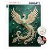 Framed Pearl Bead Painting Kit Elegant Peacock Design DIY Shiny Canvas Art Relaxing Craft for Desk Wall Decor Aesthetic Home Art Collection