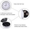 1pc Creative Wall Clock with Hidden Safe Box 3-Compartment Cash Jewelry Key Valueables Organizer for Home Office Decoration Gift