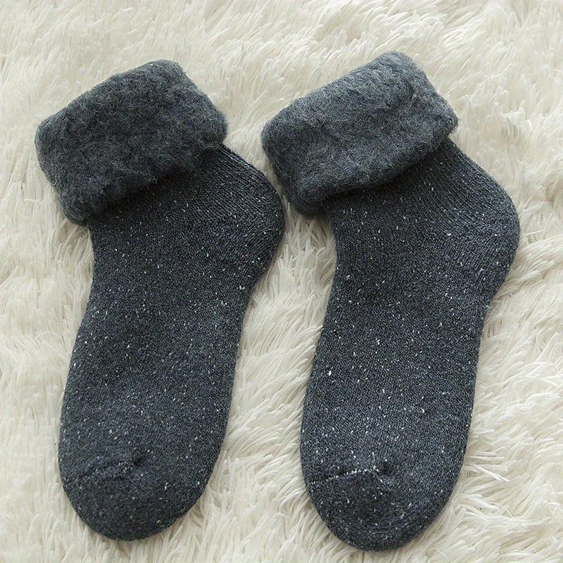 Dicke, aufgebürstete Plüsch-Wintersocken für Damen - Große Größe, Warme Ski- und Bodensocken, Geeignet für jedes Wetter, Gemütliche Schlafsocken