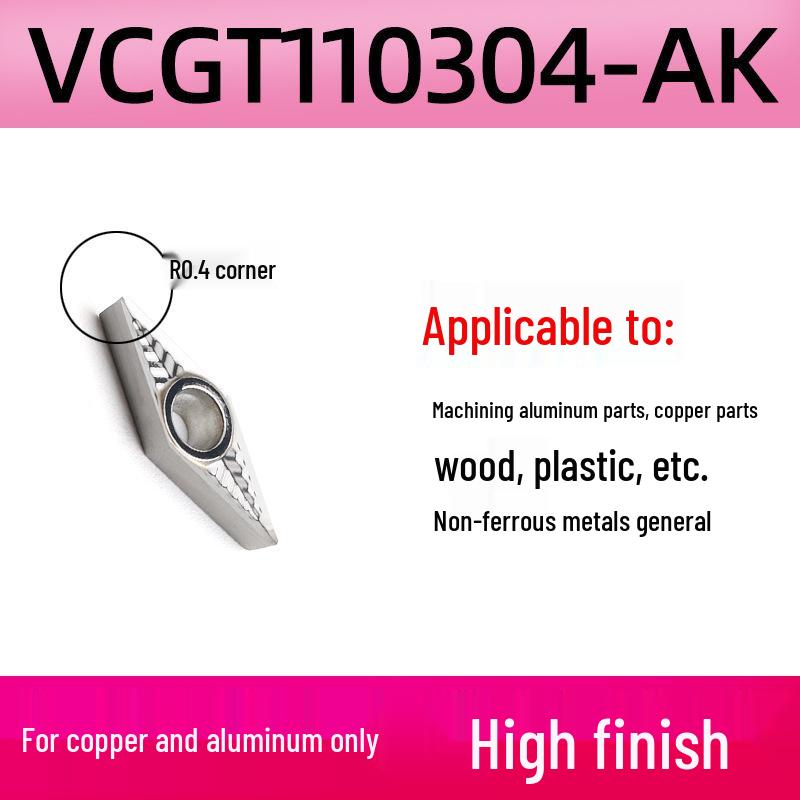 35° Diamond Blade CNC Lathe Inserts VCGT160404 VBGT110302 for Aluminum
