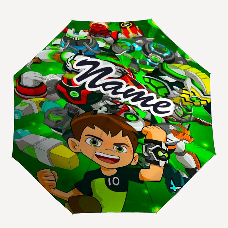 Personalized Name B-Ben10 Print Umbrella - Automatic Open/Close, Eight-Rib Durable Frame, Automatic Folding Umbrella