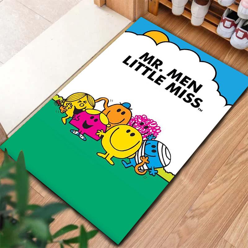 Sig. Tappeto Little Miss da Uomo per Soggiorno Camera da Letto Casa Decorazione Divano, Tappetino Antiscivolo per Giochi Bambini
