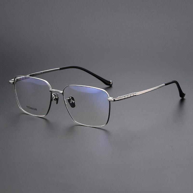 

Мужские оправы для очков Shenzhen из чистого титана, полноободковые, с дужками-гармошками