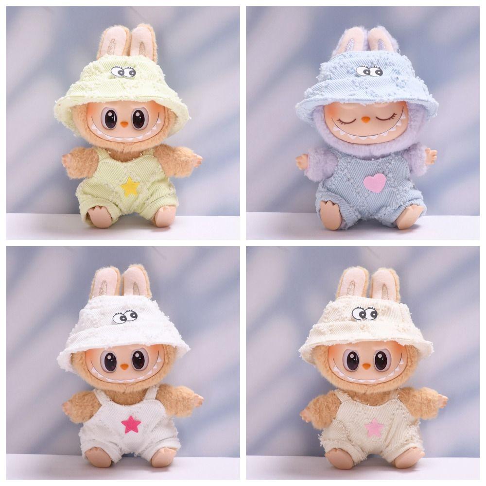 Big Eyes Labubu Time Doll's Clothes Two-piece Set 17cm Plush Dolls Clothes  Children Gift