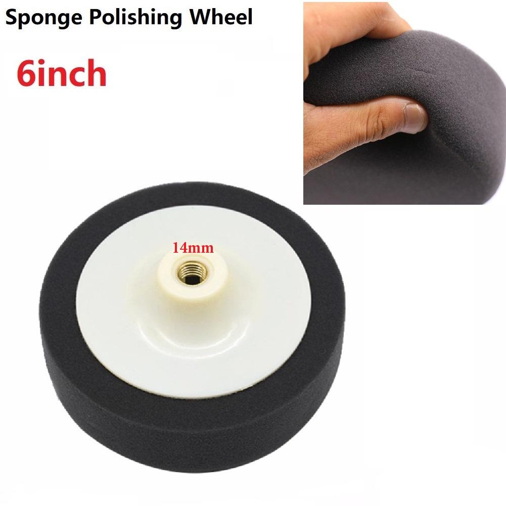 For Car Polishing Sponge Heads Replacement Accessories Black Buffing Wheel Sponge Foam Standard Compounding 1pcs For Car