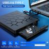 External Blu Ray Drive with 4 USB Ports and TF/SD Card Slot,USB 3.0/Type-C Blu Ray Burner Portable BD DVD CD Player for Laptop
