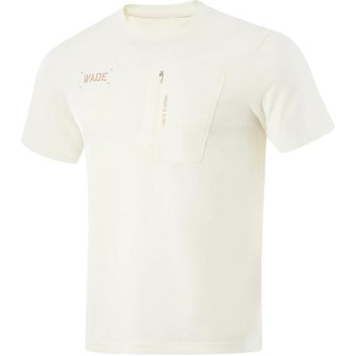 Li Ning Wade Series Solid Color Round Neck Comfortable Breathable Short Sleeve T-Shirt Men Tops Mixed-Beige ATSU403-2