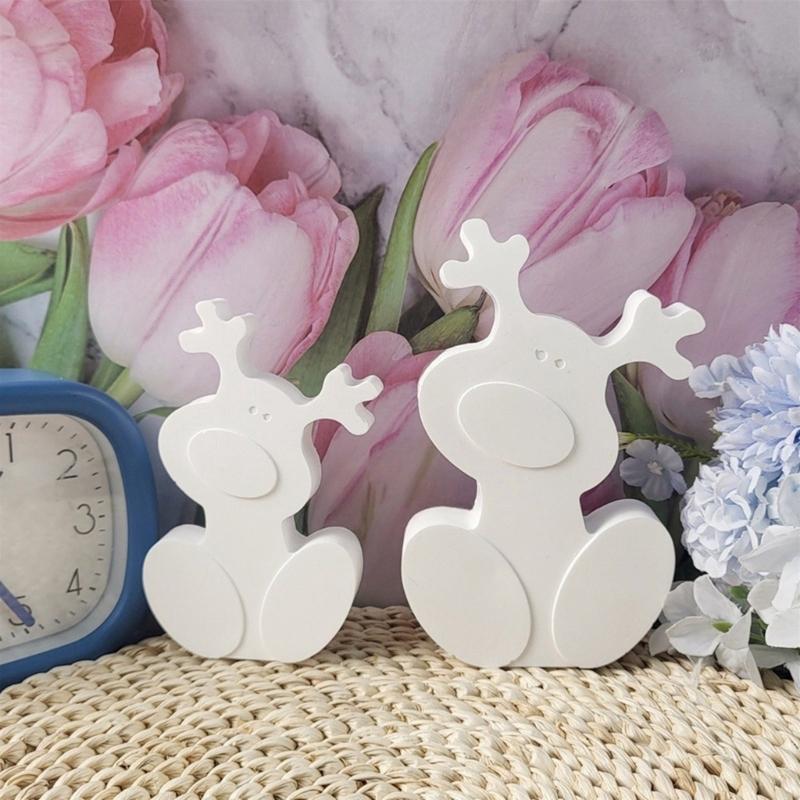 Christmas Elk Figurine Silicone Molds for Epoxy Resin, Concrete Cement Silicone Molds for Art Craft, Gypsum Ornament