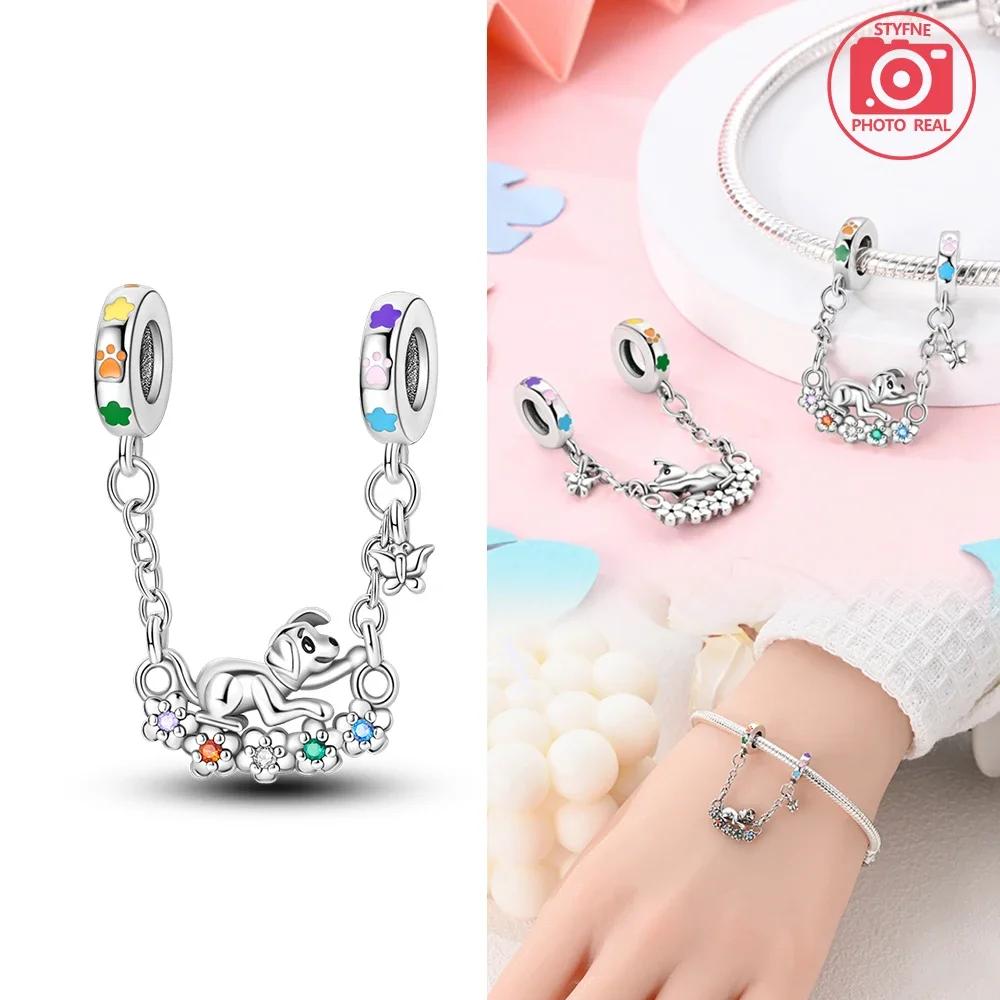 Rotating Cute Claw Pendant Copper Colors Charm Beads Fit Original Charms Bracelet Beads For Women Jewelry Making Gifts