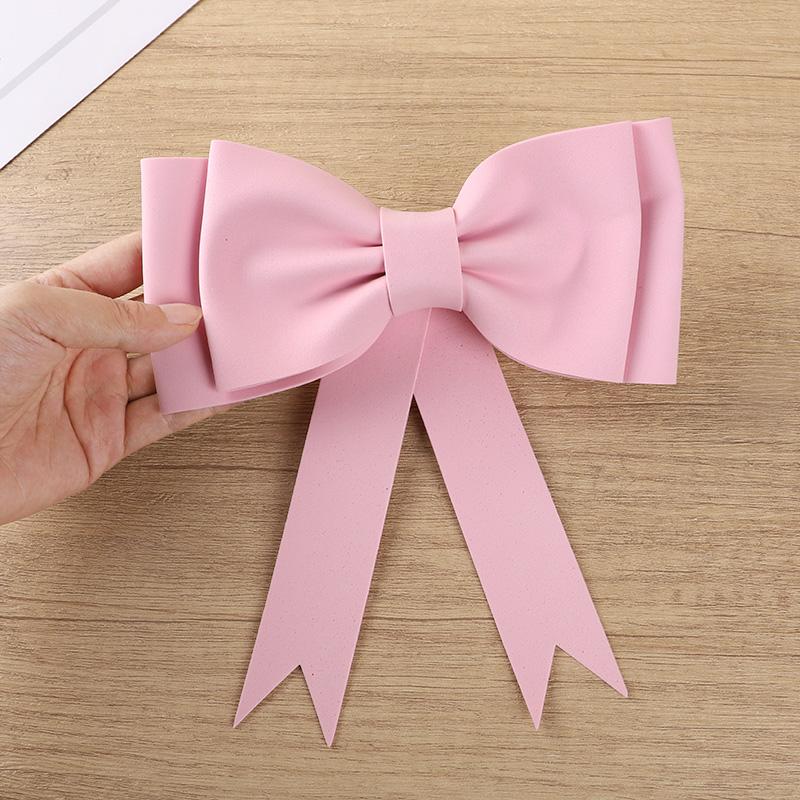 Pink Bow Cake Toppers EVA Foam Bowknot Cake Decorations for Wedding Birthday Baby Shower Party Supplies DIY Gift Box Wrap Decor